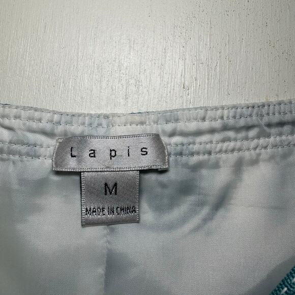 Lapis green and white floral skirt. Size M - Picture 5 of 9